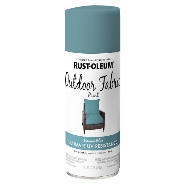 Rust-Oleum Outdoor Fabric Spray Paint, Marina Blue, Matte, 12 Oz 379551 - main